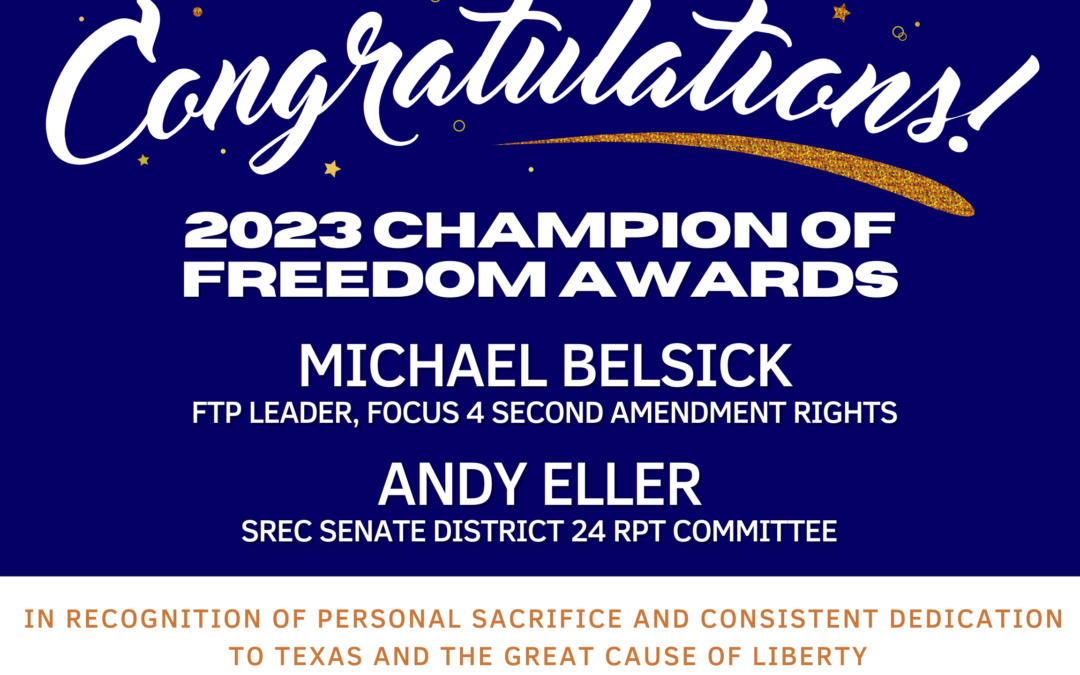 Congratulations to Michael Belsick, Leader of FTP Focus 4 Second Amendment Rights