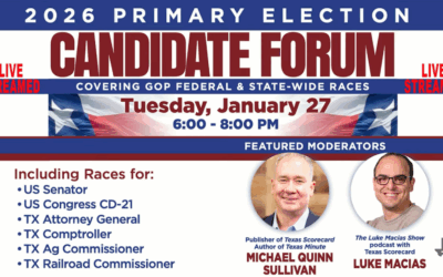 State and federal candidates answered the questions that count before the 2026 Primary Election, moderated by Texas Scorecard in Kerrville